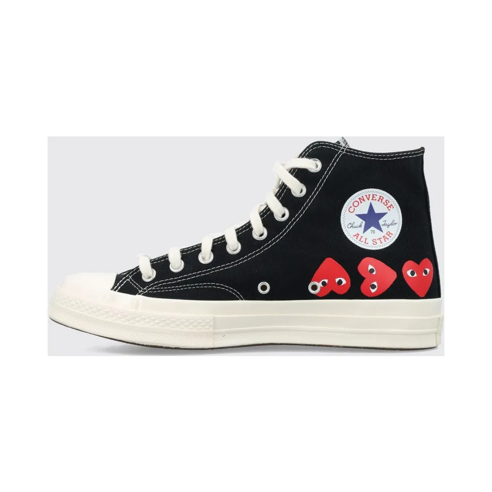 Converse COMME DES GARÇONS PLAY X CONVERSE Chuck 70 High-Top Cotton Canvas Black (AZK1270011)