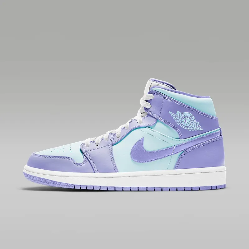 Jordan 1 Mid Purple Aqua (GS) (554724-500)