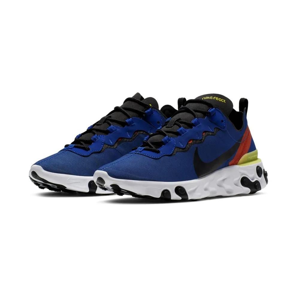 Nike React Element 55 Game Royal Dynamic Yellow Habanero Red Game Royal/Black-White-Dynamic Yellow-Habanero Red (BQ6166-403)