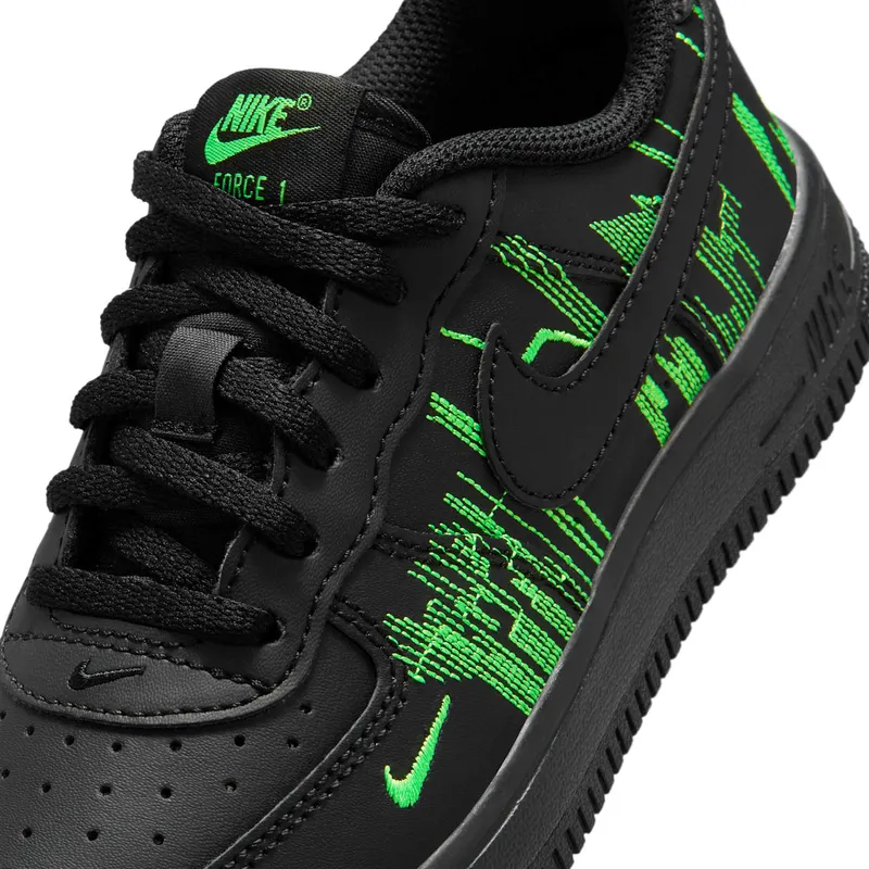 Nike Air Force One Low Black / Green Strike / Vivid Purple (IM7998-001)