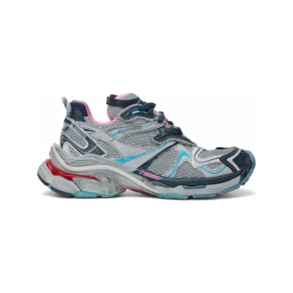 Balenciaga Runner 2.0 Grey Blue Pink Red (779064 W3RXP 1045)