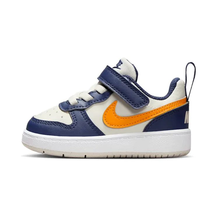 Nike Court Borough Low Recraft “Light Orewood Brown / Midnight Navy / White / Orange Peel” (DV5458-126)