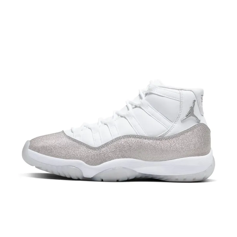 Air Jordan Womens Nike AJ XI 11 White Metallic Silver (2019) (AR0715-100)