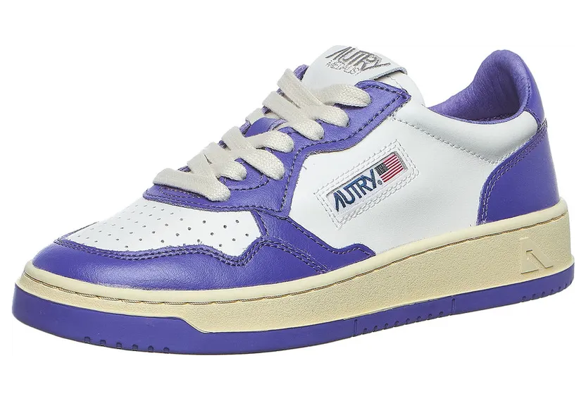 Autry Medalist Low White / Purple (AULWWB05) (2)