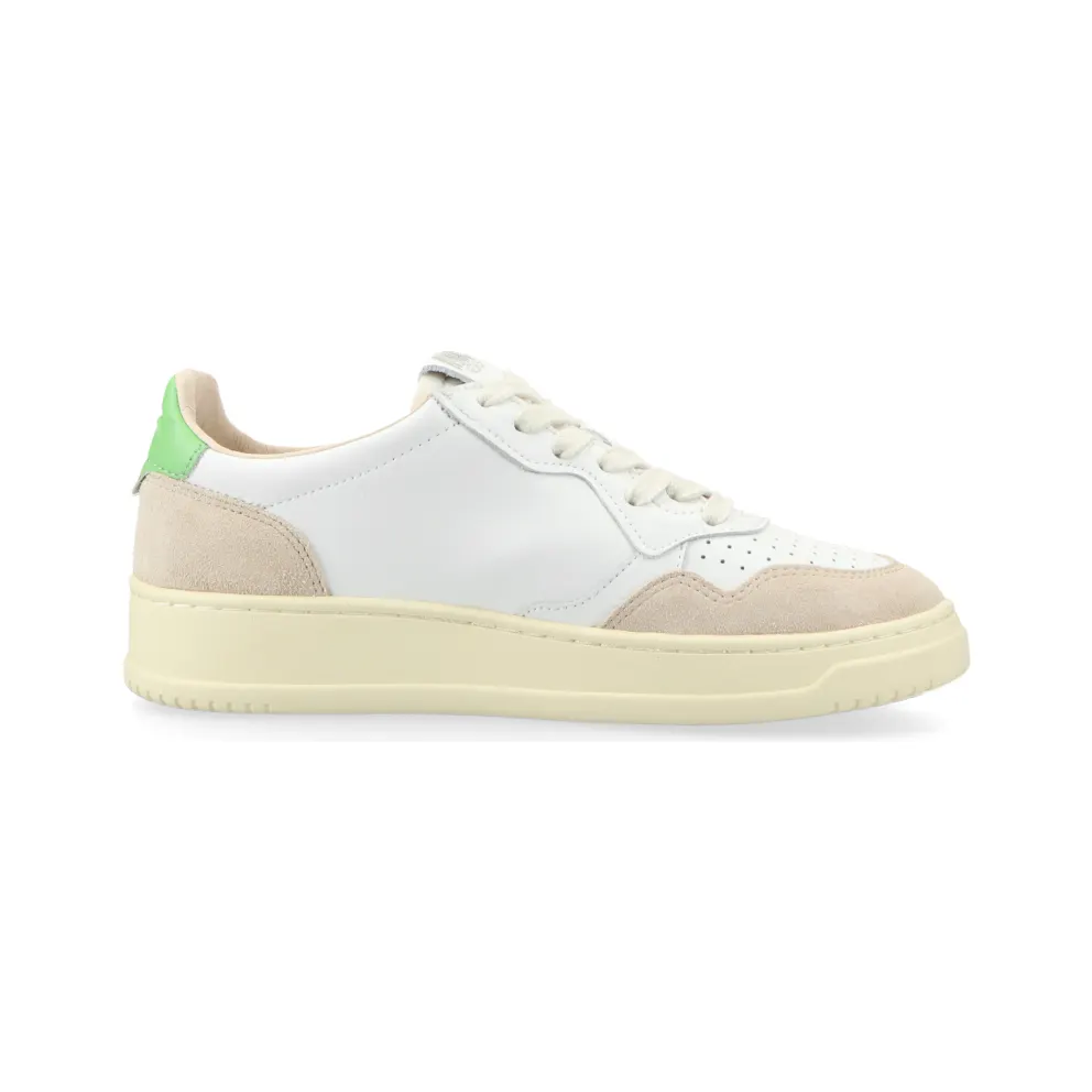 Autry Medalist Low W (leat / suede white / bud green) – AULWLS65