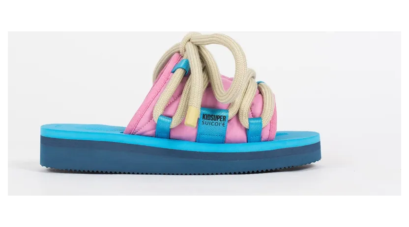 Suicoke x KIDSUPER Muuk-abKS “Pink/Blue / Beige” (OG330abKS-PNK)