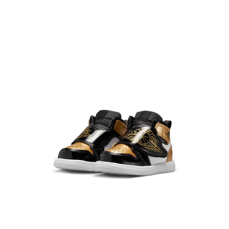 Sky Jordan 1 Mid Black Metallic Gold White (DV6068-071)