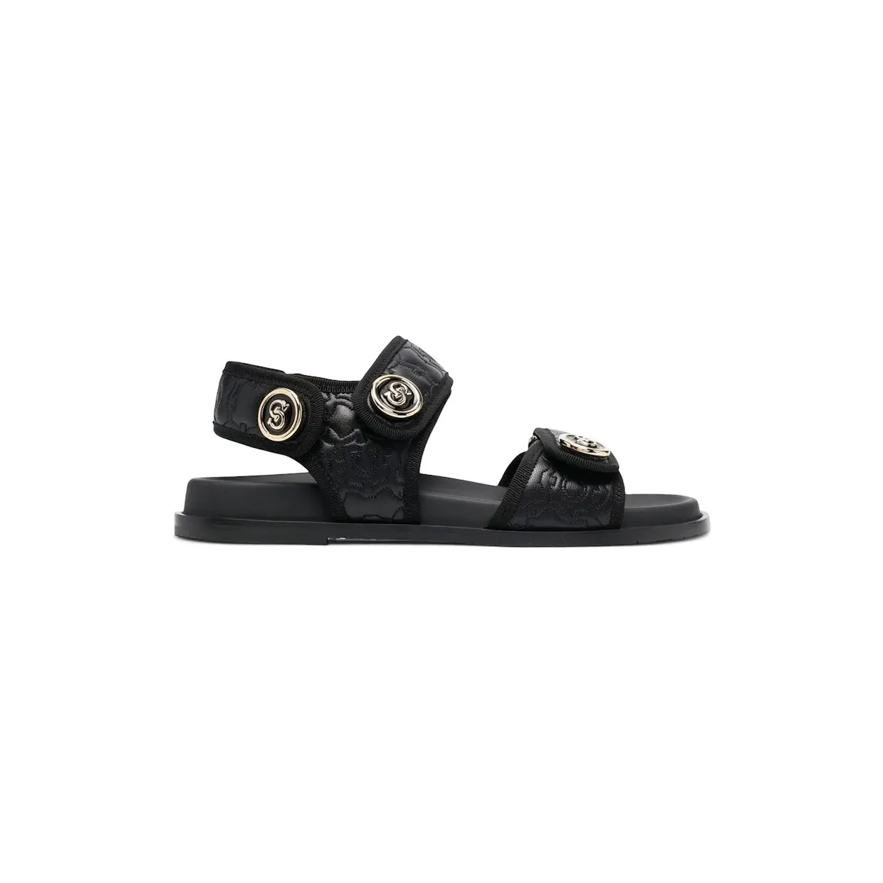 Ferragamo Logo-Plaque Detail Sandals Black (01D279751368)