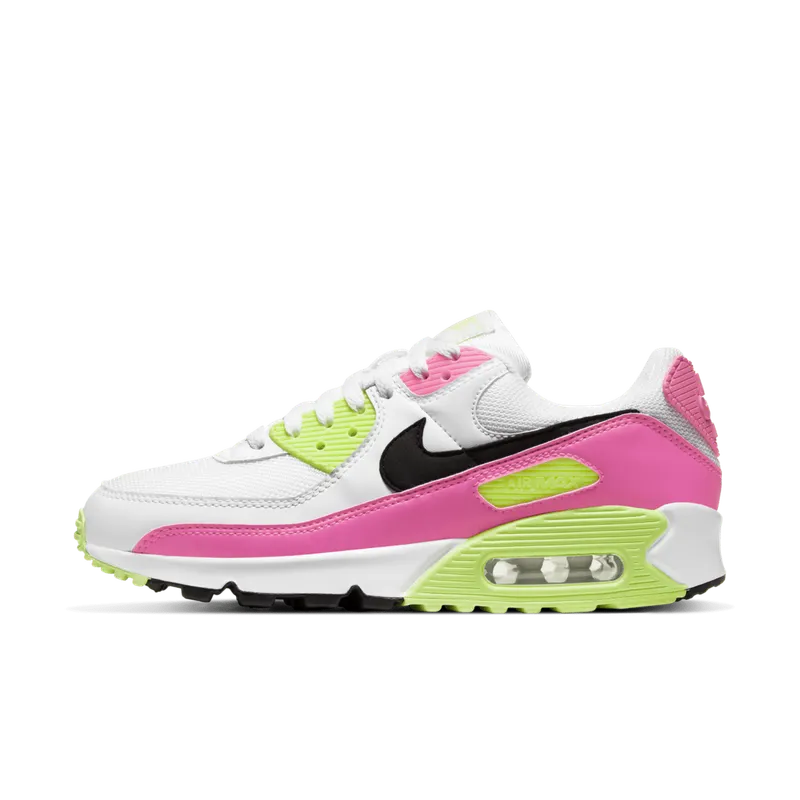 Nike Air Max 90 Watermelon (W) White/Black-Pink Blast-Ghost Green (CT1030-100)