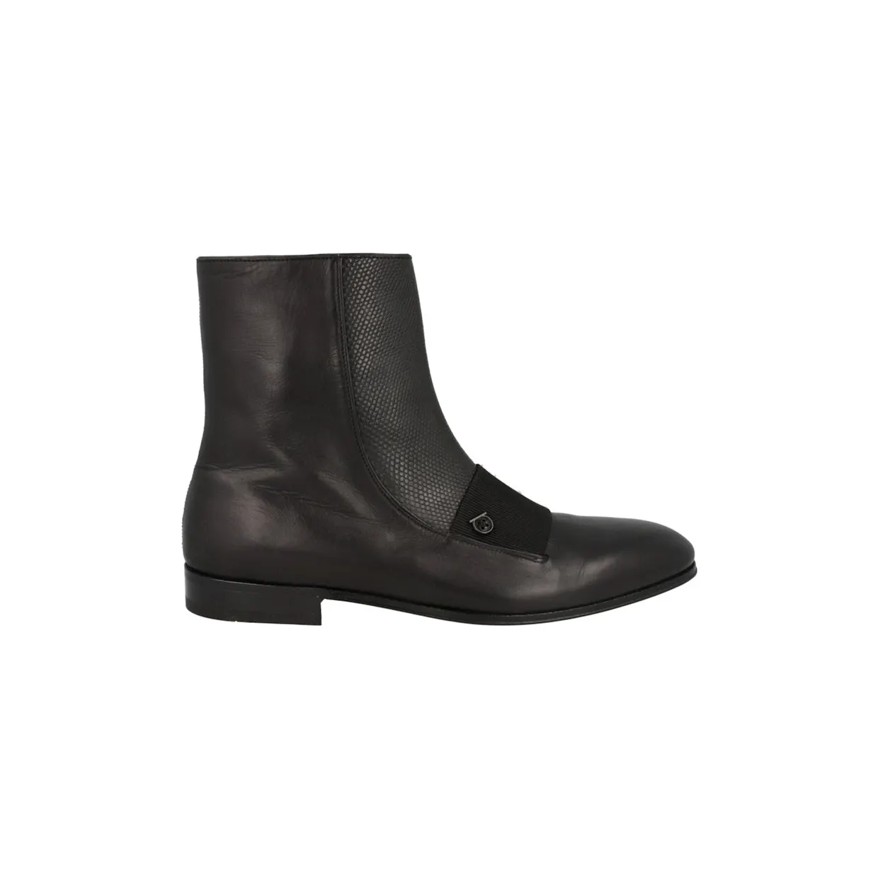 Ferragamo Geminiano Gancini Ankle Boots Black (021131-757550)