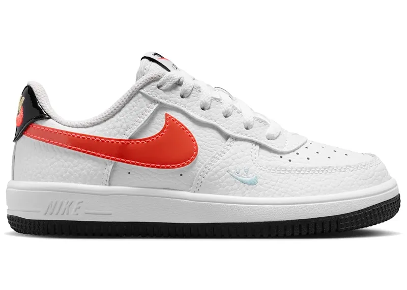 Nike Force 1 Low Smiley Swoosh White Black Flash Crimson (IV5085-100)