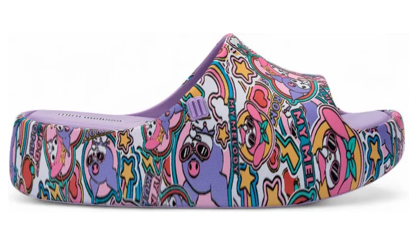 Melissa Mini Melissa Free Platform Slide Hello Kitty and Friends Lilac Yellow (37875-BS339)