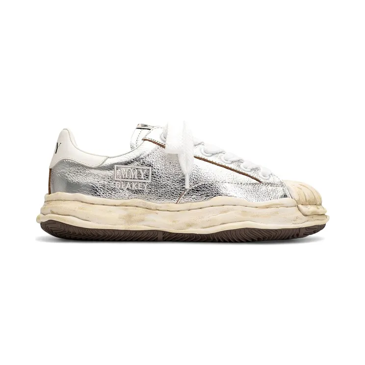 Maison Mihara Yasuhiro Blakey OG Sole Wrinkled Leather Low Silver (A14FW736-SLV)