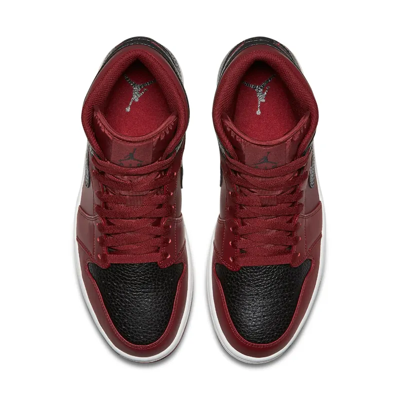 Jordan 1 Retro Mid Team Red Black Team Red/Black-Summit White (554724-601)