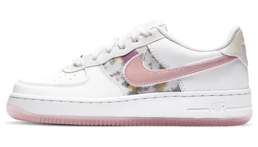 Nike Air Force 1 LV8 GS ‘Floral’ White/Metallic Silver/Light Arctic Pink/Light Arctic Pink (CN8535-100)