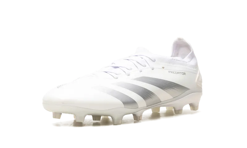 Adidas Predator 24 Pro FG “Cloud White Silver Metallic” (IG7778)