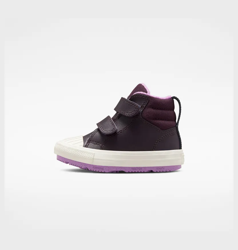 Converse Chuck Taylor All Star Berkshire Boot Easy-On Leather Black Cherry/violet Shock
