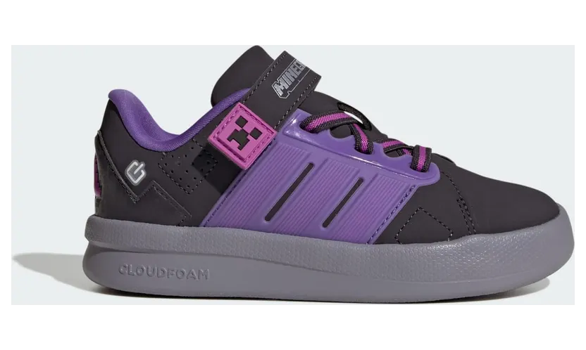 Adidas ADIDAS MINECRAFT LIGHTORAMA COURT SCHOENEN KIDS Aurora Black / Purple Rush / Purple Burst (KI9113)