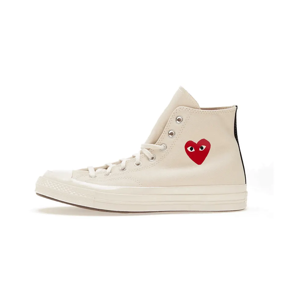 Converse PLAY Comme des Garçons Single Heart Chuck 70 Milk/Red/Black (A08800C)