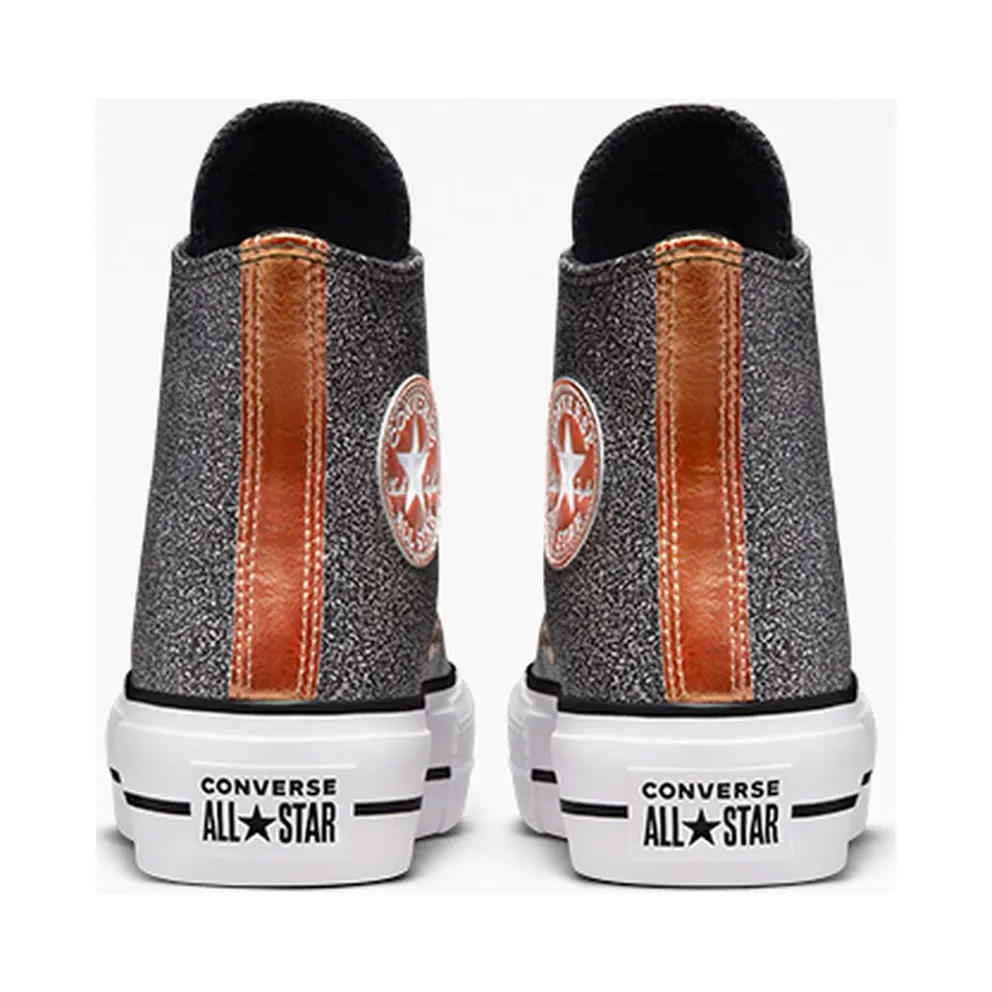 Converse Chuck Taylor All Star Lift Platform Metallic Glitter Black/copper/White (A01301C)