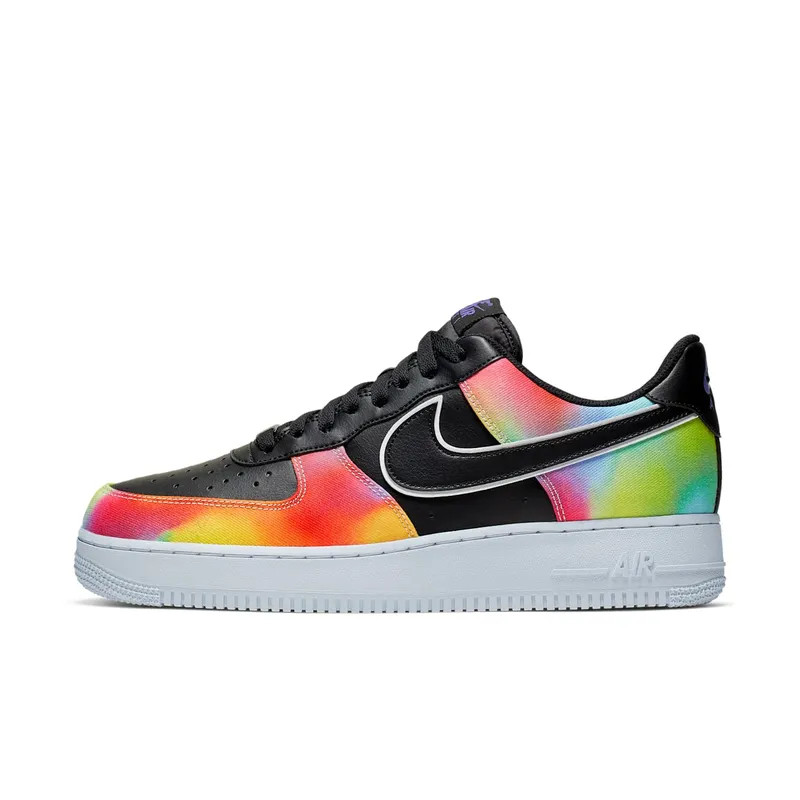 Nike Air Force 1 Low Tie-Dye Black Black/Multi-Color (CK0840-001)