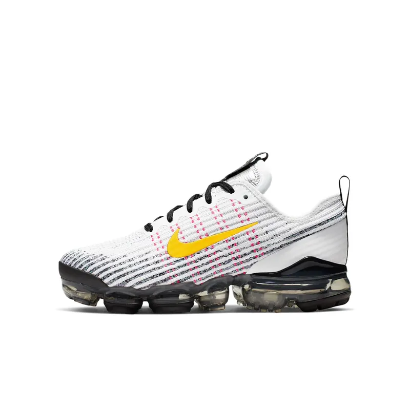 Nike Air VaporMax Flyknit 3 White Dynamic Yellow (GS) White/Hyper Turquoise/Pink Blast (BQ5238-102)