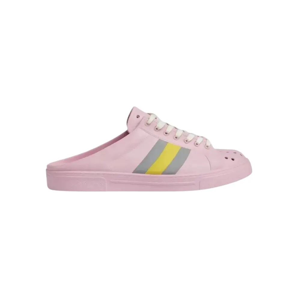 Gucci Ace Web Rubber Mules Pink Yellow (780312S345)