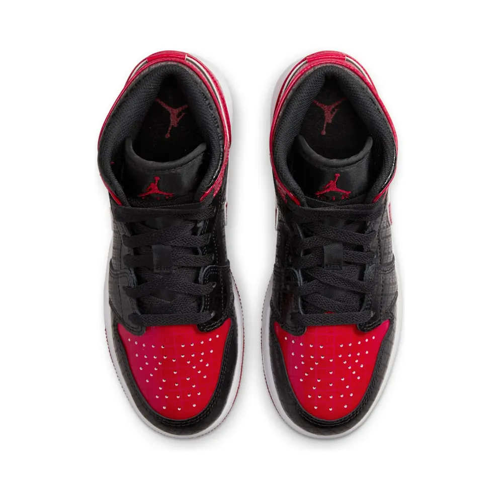 Air Jordan 1 Mid Bred Text (GS) (DM9650-001)
