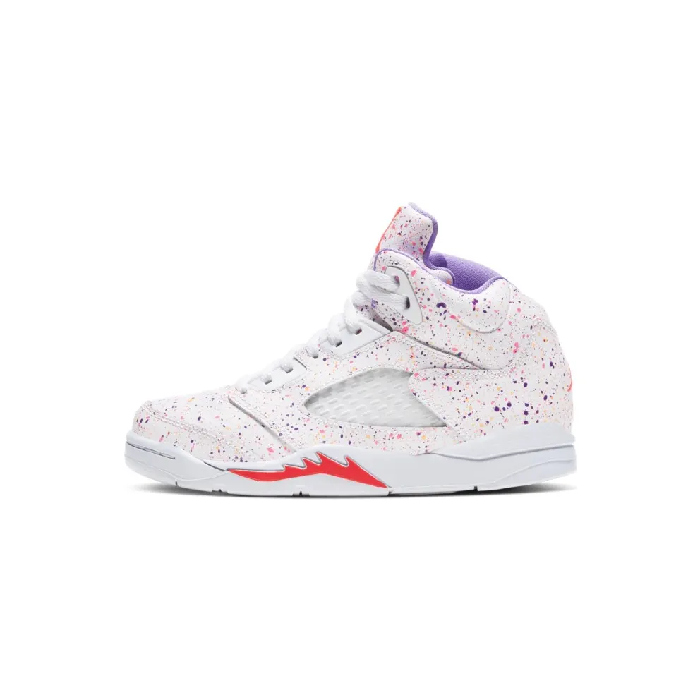 Jordan 5 Retro Easter (2020) (PS) White/Laser Crimson-Voltage Purple (CT1701-100)