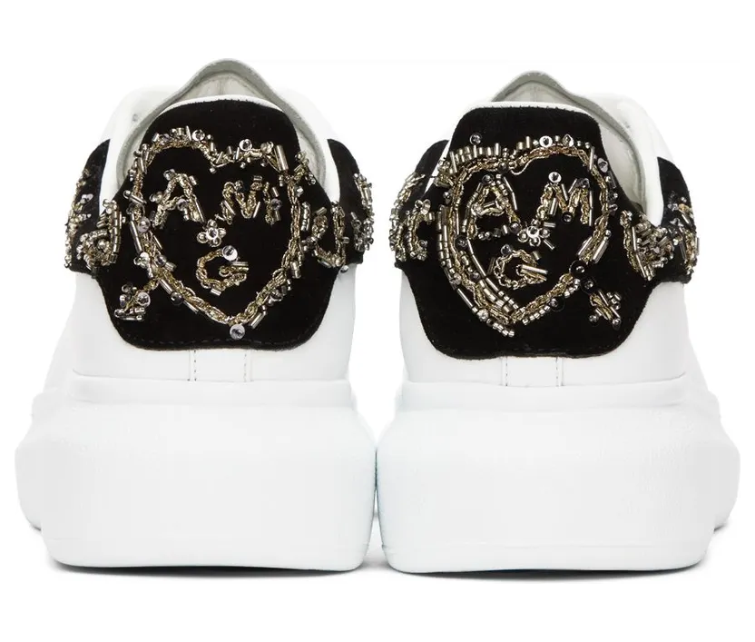 Alexander McQueen White Oversized 9089 WHITE/BLACK/SIL (711148WICG9) (2)