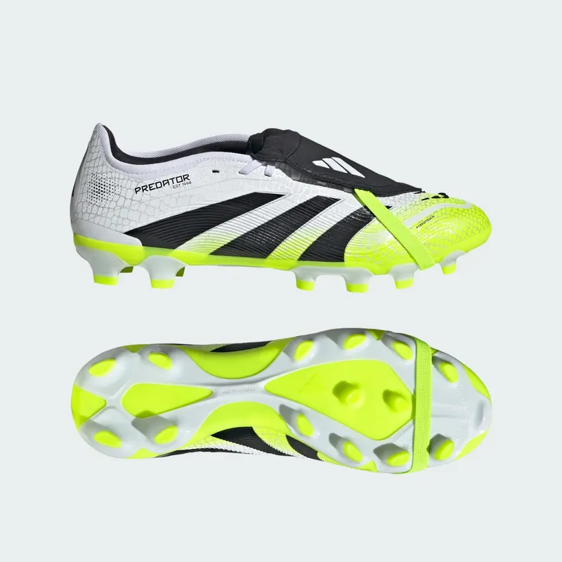 adidas Predator Pro Fold-Over Tongue MG Cloud White Core Black Lucid Lemon (JS4074)