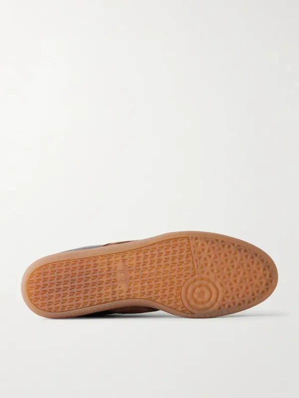 Tod’s Suede-Trimmed Leather Sneakers Dark brown (XXM68C0KP40RZZ) (3)