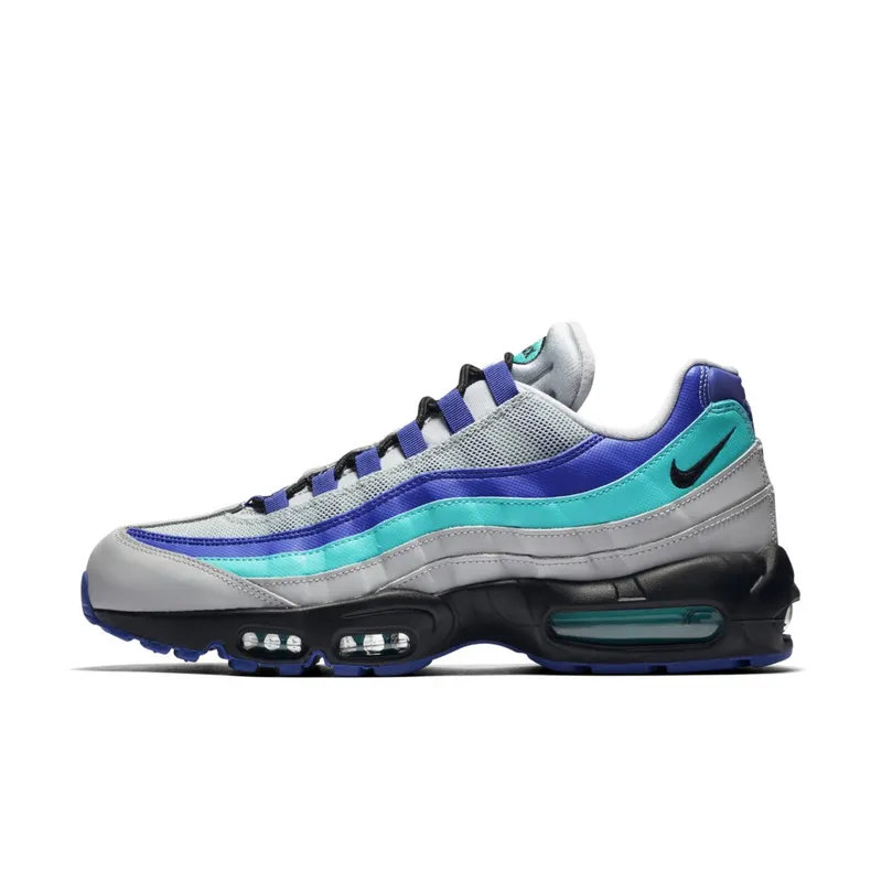 Nike Air Max 95 Wolf Grey Grape Wolf Grey/Black-Indigo Burst-Hyper Jade (AT2865-001)