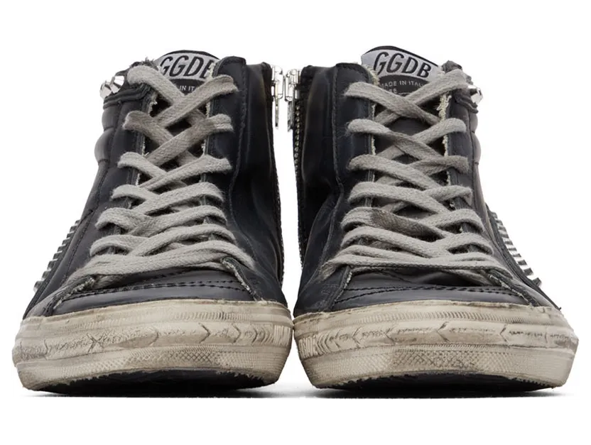 Golden Goose Black Slide Studded Sneakers (GMF00115.F000323.9010) (2)