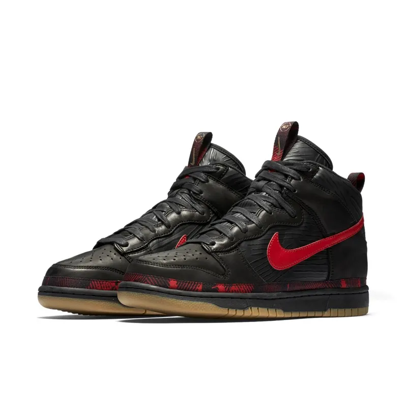Nike Dunk High N7 (2017) Black/University Red-Gum Medium Brown (AA1126-001)