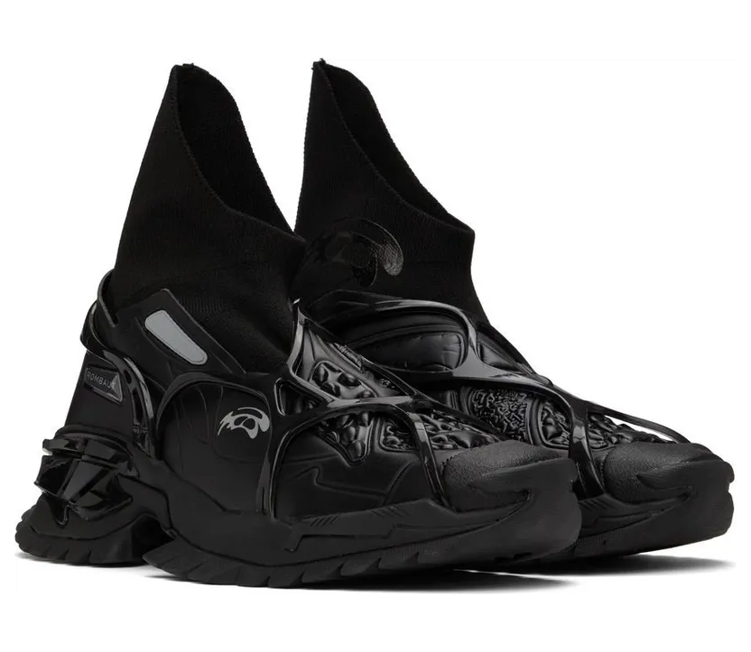 Rombaut Black Enzyma 2.0 Sock Sneakers (S22-E-001) (4)