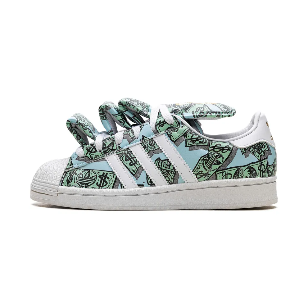 adidas Jeremy Scott Money Print Superstar Cloud White / Cloud White / Gold Metallic (HP6596)
