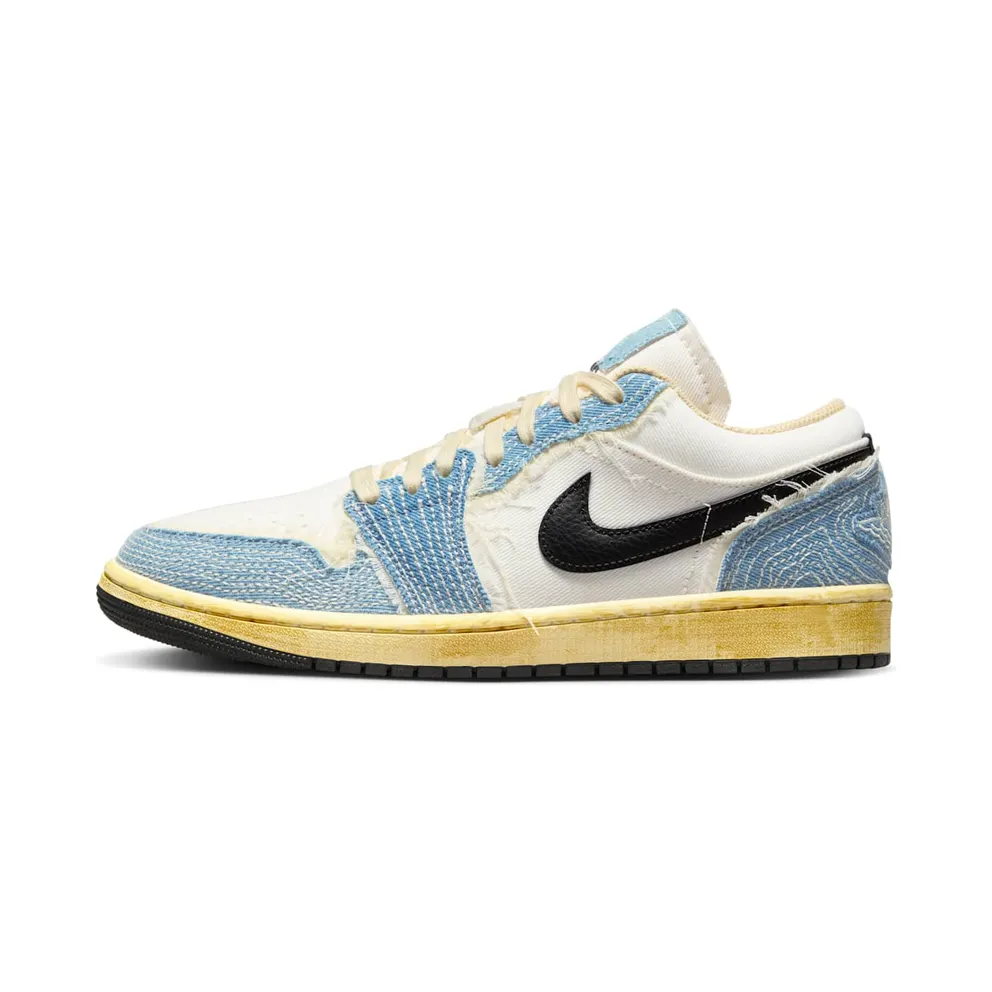 Air Jordan 1 Low SE Ashen Slate/Pale Ivory/Sesame/Black “Denim” (FN7670-493)
