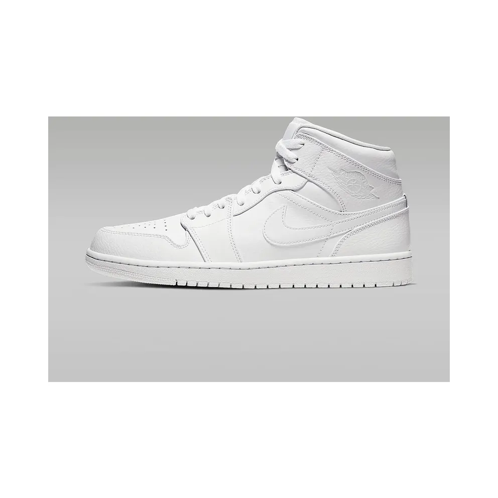 Jordan 1 Mid Triple White (2020) White/White (554724-126)
