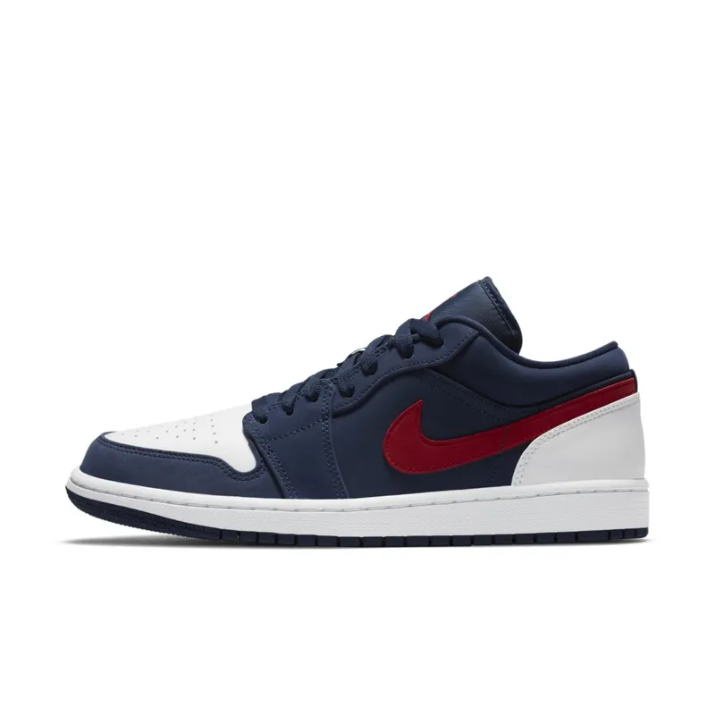 Jordan 1 Low USA Midnight Navy/Gym Red-White (CZ8454-400)