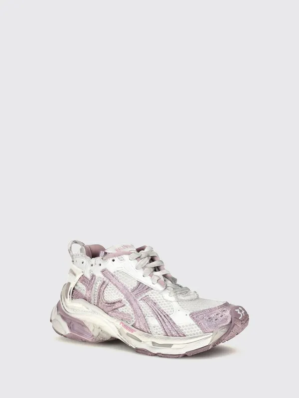 Balenciaga Runner Distressed-Effect Mesh and Rubber Trainers White (772767WRNGF9550)
