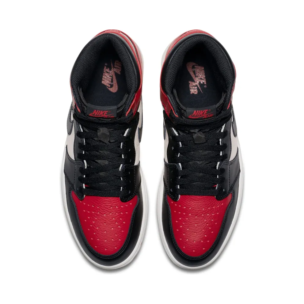 Air Jordan Nike AJ I 1 Retro High Bred Toe (2018) (555088-610)