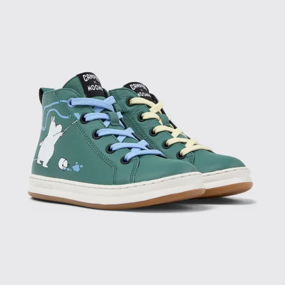 Camper Twins Moomin Leather Sneakers Green (K900261-013TWINS0)