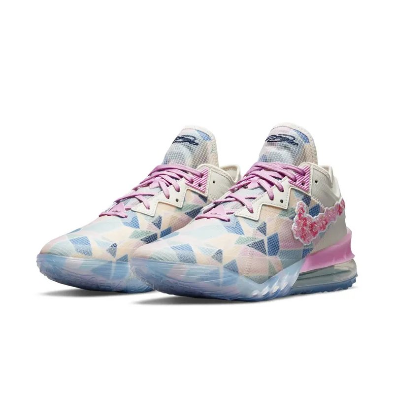 Nike LeBron 18 Low atmos Cherry Blossom – “Natural / Multi / Cherry Blossom” (CV7562-101)