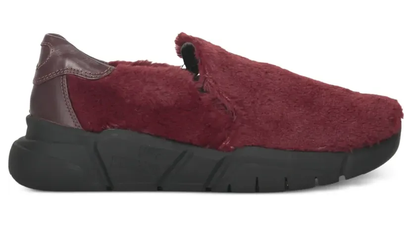 Moschino Slip-On-Sneakers mit Faux Fur – Rot (5253G06JS)