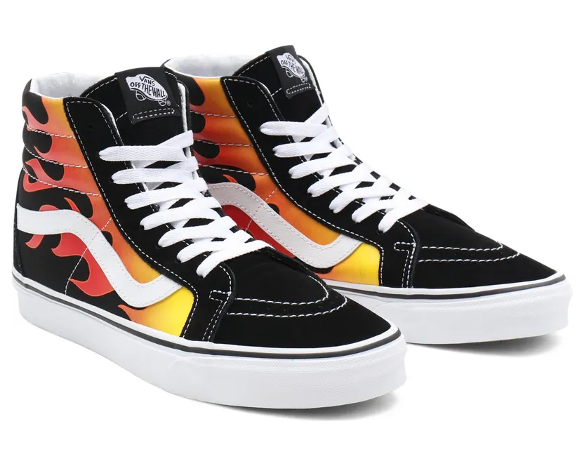 Vans Sk8-Hi Reissue ‘Flames’ Black/True White (VN0A2XSBPHN)