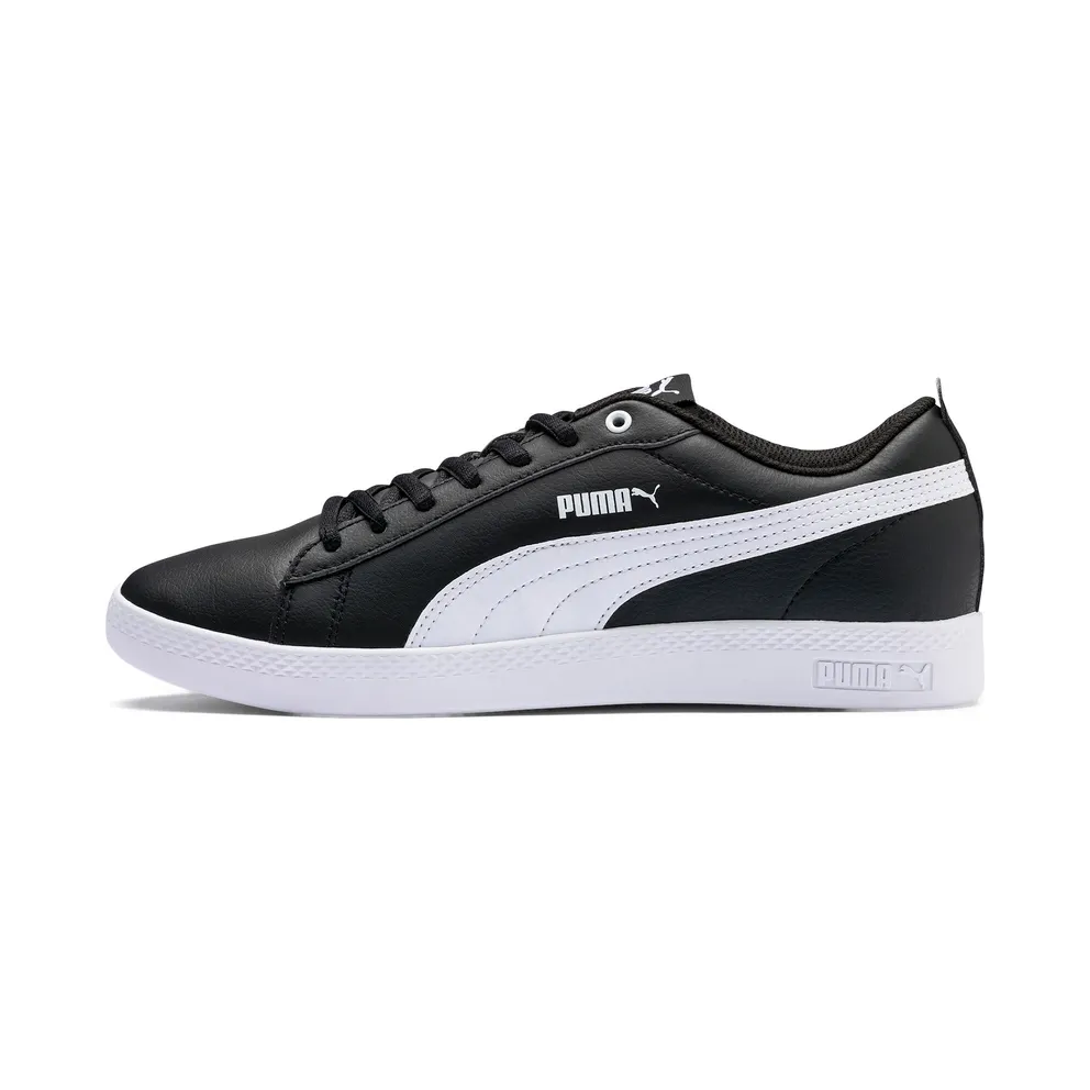 Puma Smash v2 leren White/Black (365208-02)