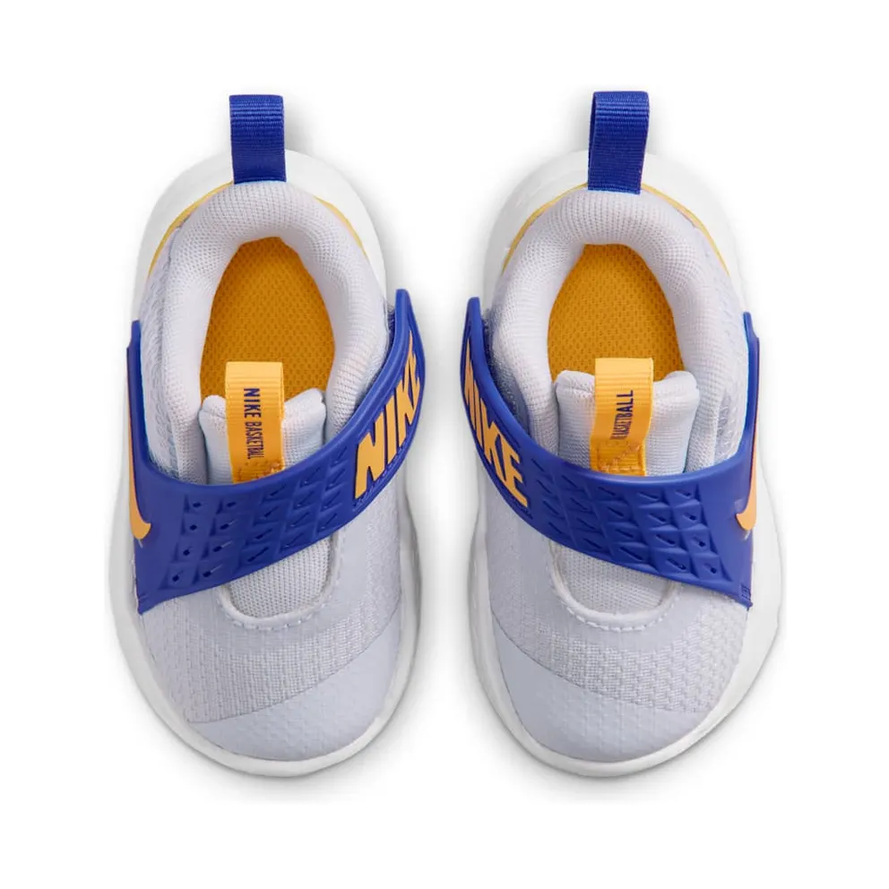 Nike Team Hustle D 12 Football Grey Lapis Laser Orange (HF6281-020)