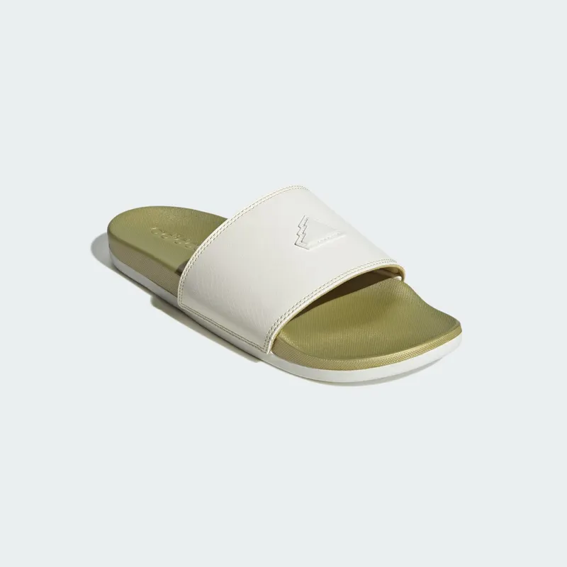 adidas Adilette Comfort Slides Core White Gold Metallic (JQ2253)