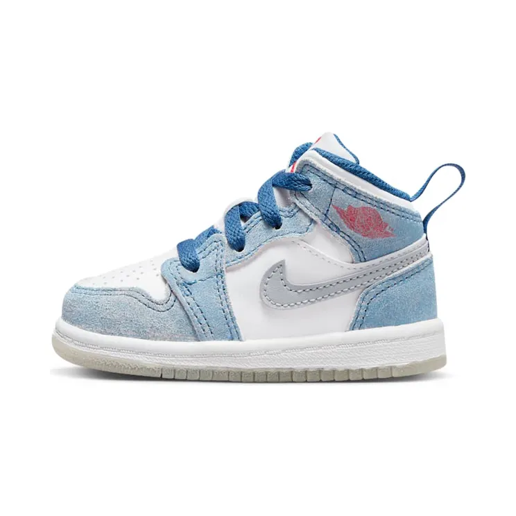 Jordan 1 Mid SE “French Blue / White / Light Steel Grey / Fire Red” (DR6236-401)